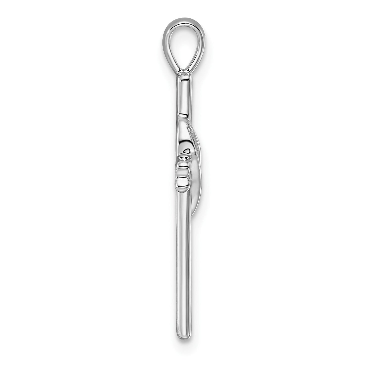 14k 3-Stone 1/20 carat AA Diamond Cross Pendant