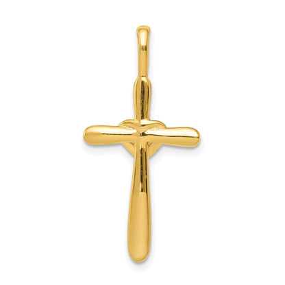 14k Diamond Cross w/Heart Pendant