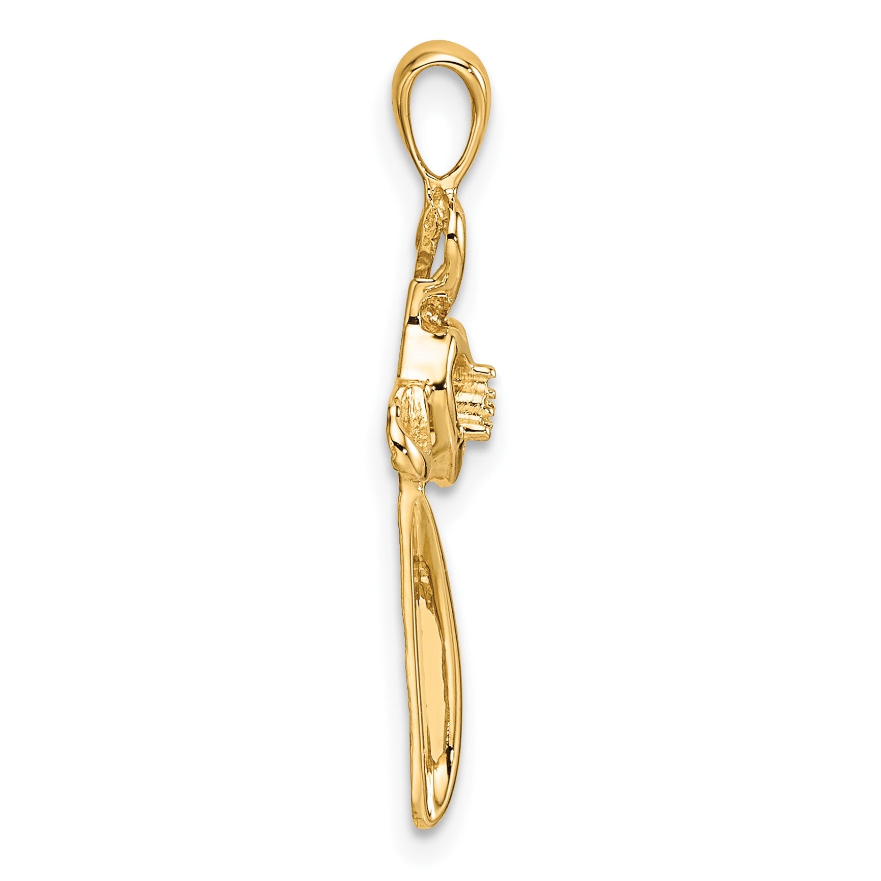 14k Diamond Cross with Heart Pendant Mounting