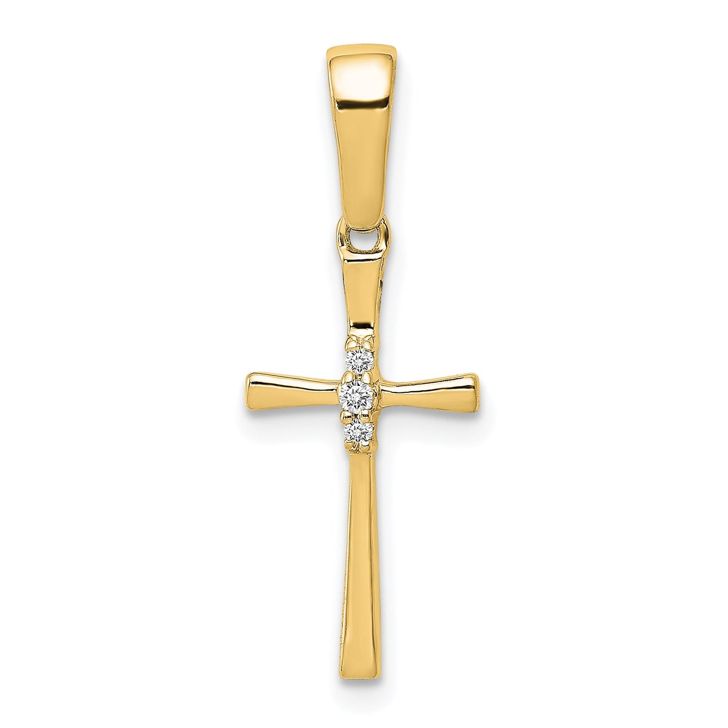 14K .02 carat Diamond Cross Pendant