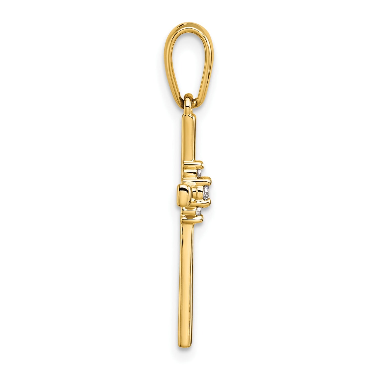 14K 1/20 carat Diamond Cross Pendant