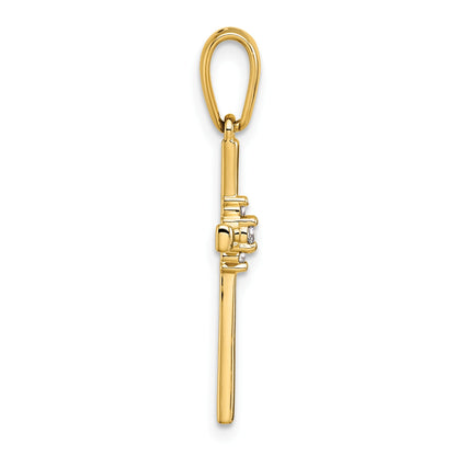 14K 1/20 carat Diamond Cross Pendant