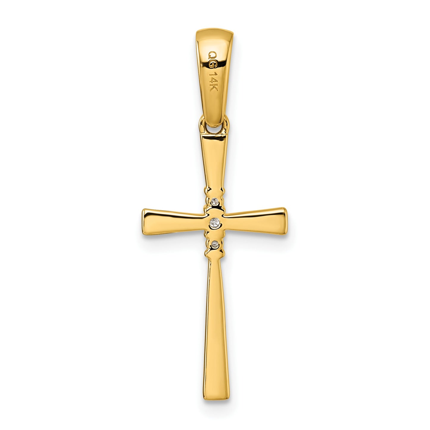 14K 1/20 carat Diamond Cross Pendant