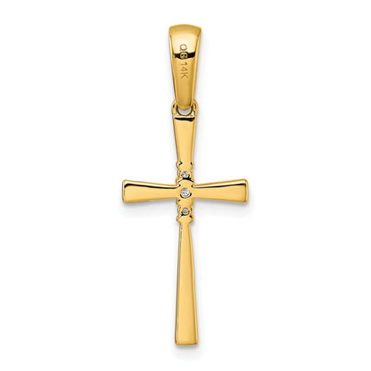 14K 1/20 carat Diamond Cross Pendant