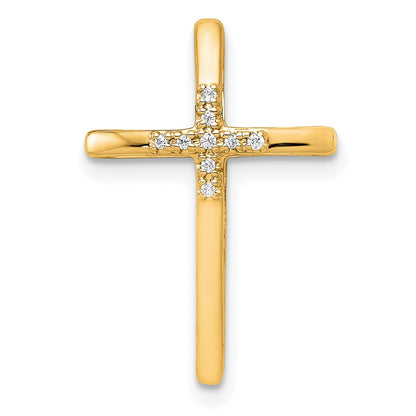 14k .03 carat Diamond Cross Chain Slide
