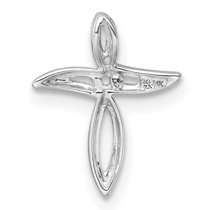 14k White Gold Cross Pendant Mounting