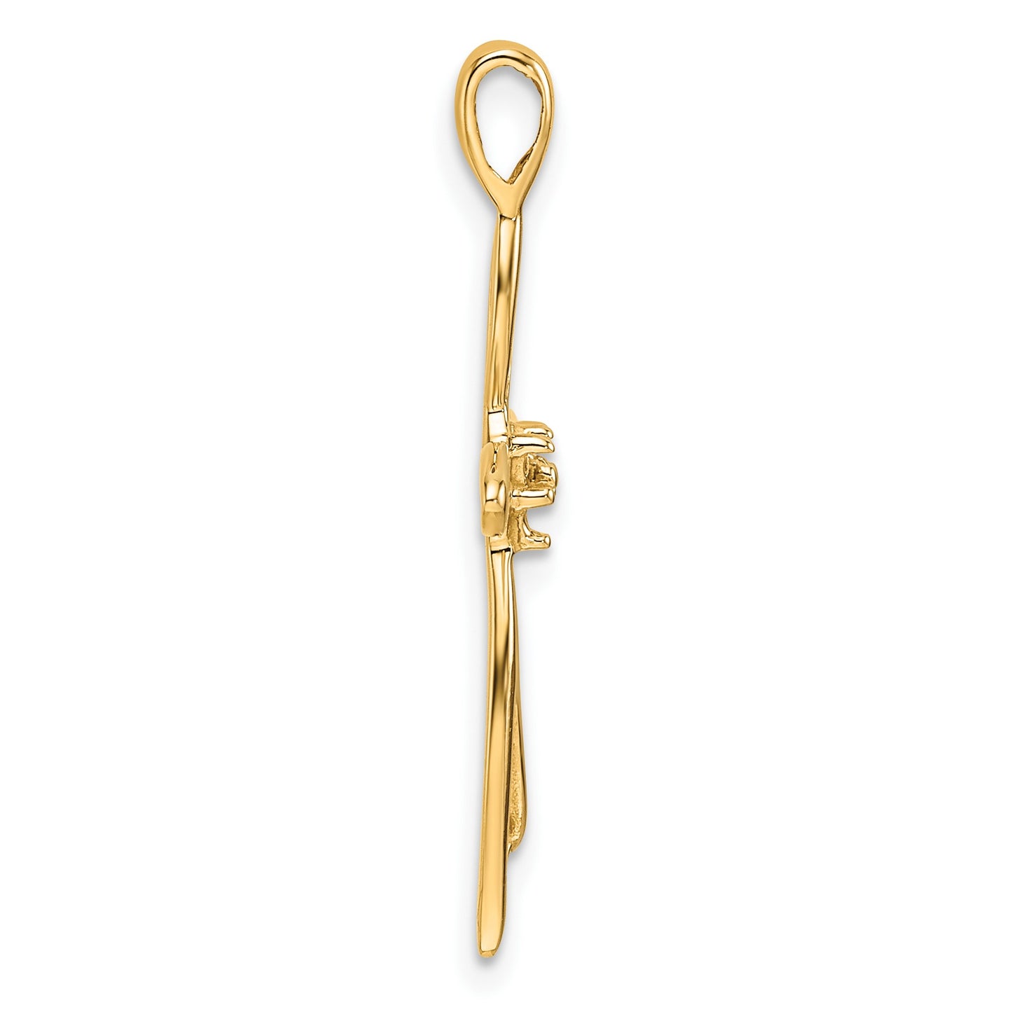 14k Cross Pendant Mounting