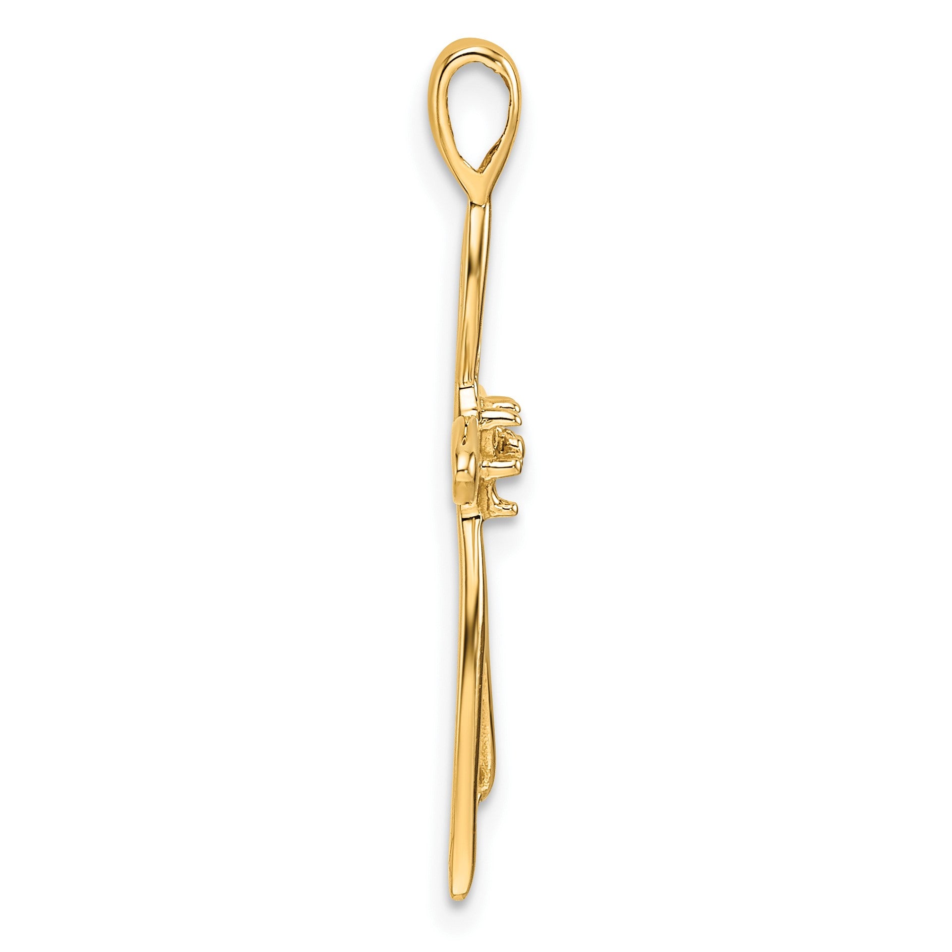14k Cross Pendant Mounting