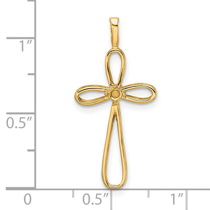 14k Loop Cross Pendant Mounting