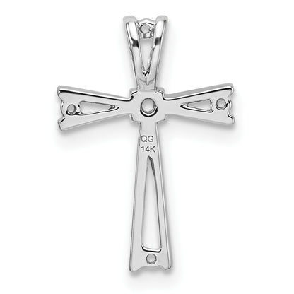 14k White Gold Cross Chain Slide Mounting