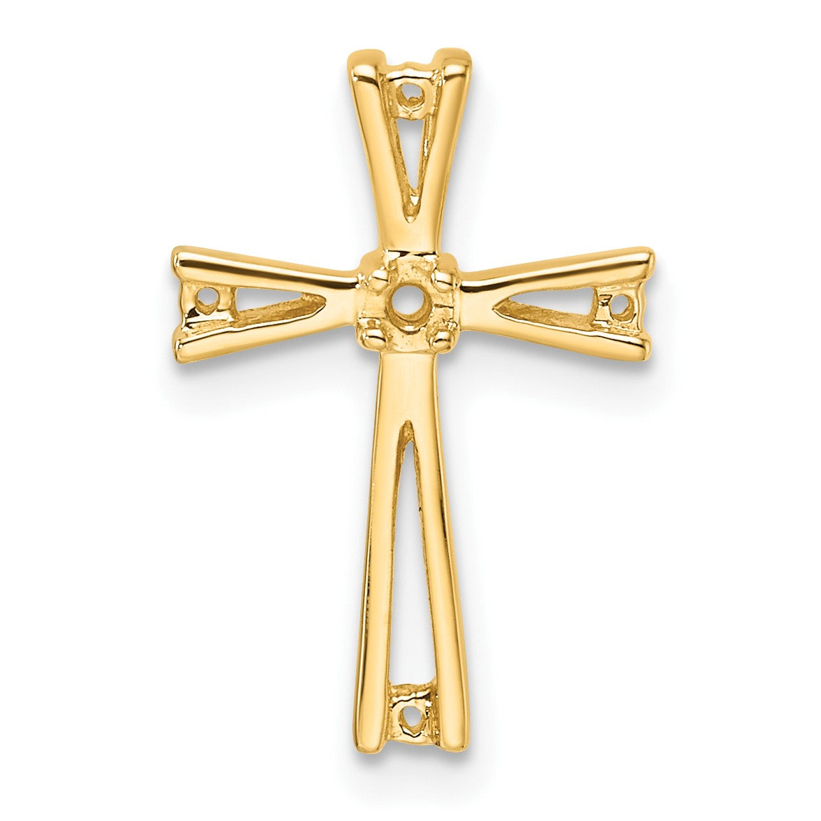 14k Cross Chain Slide Mounting