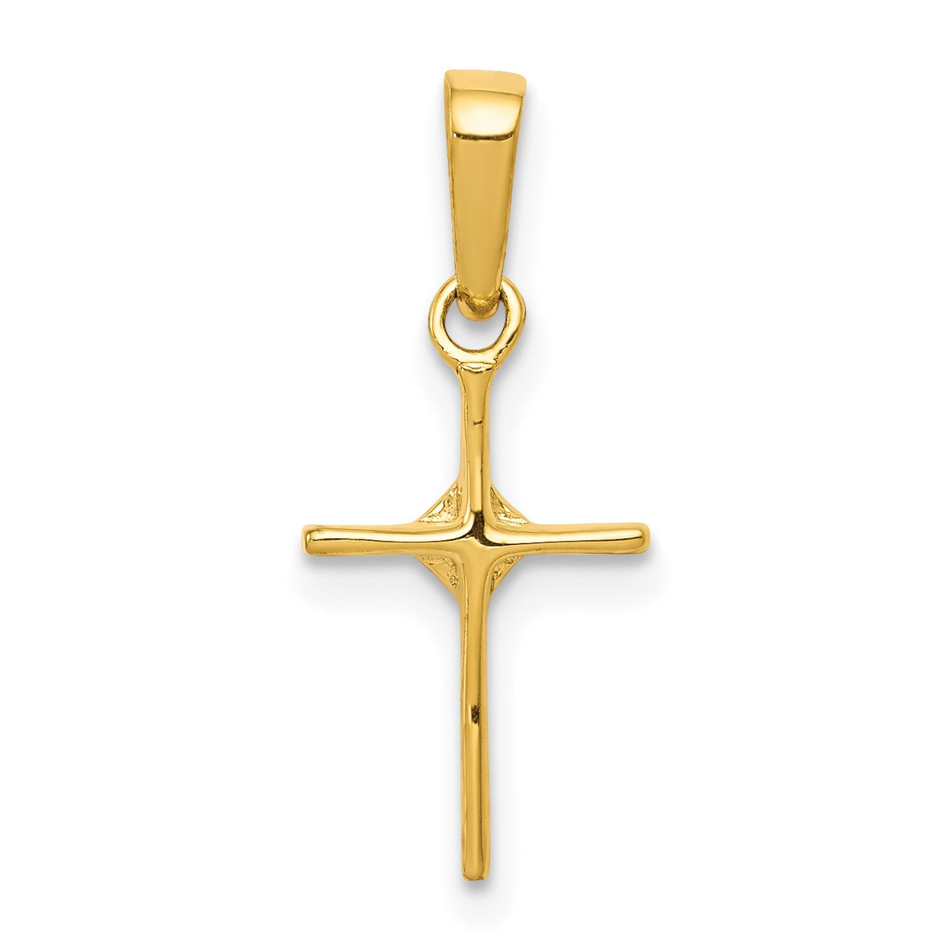 14k Small .01 carat Diamond Cross Pendant