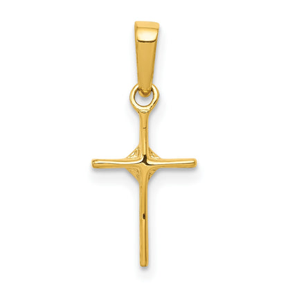 14k Small .01 carat Diamond Cross Pendant