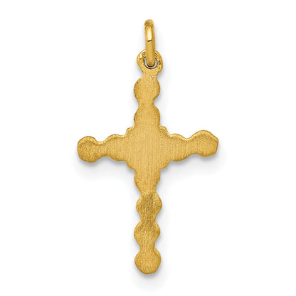 14k Small .01 carat Diamond Cross Charm
