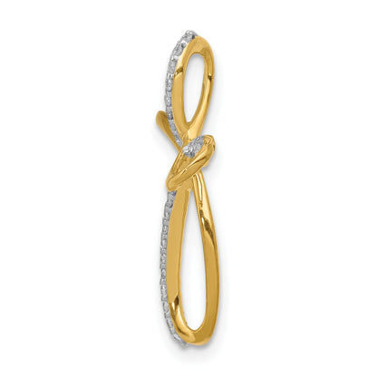 14k 1/6 carat Diamond Cross Omega Slide