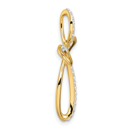 14k 1/3 carat Diamond Cross Omega Slide