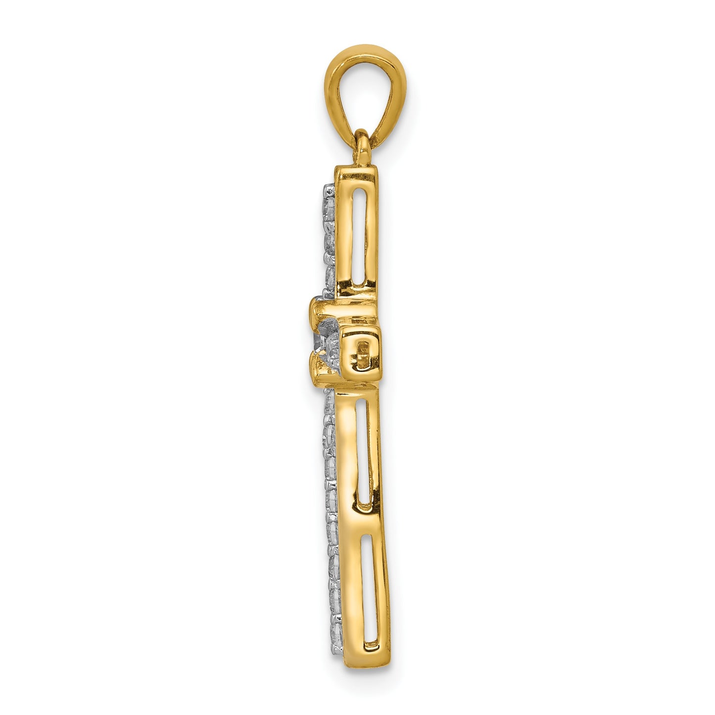 14k 1/3 carat Diamond Cross Pendant