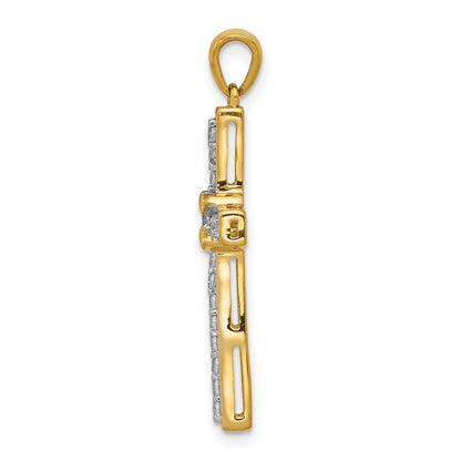 14k 1/3 carat Diamond Cross Pendant