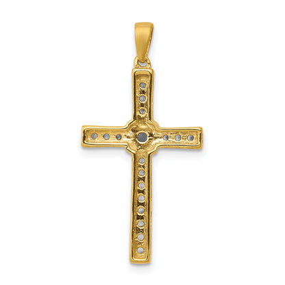 14k 1/3 carat Diamond Cross Pendant
