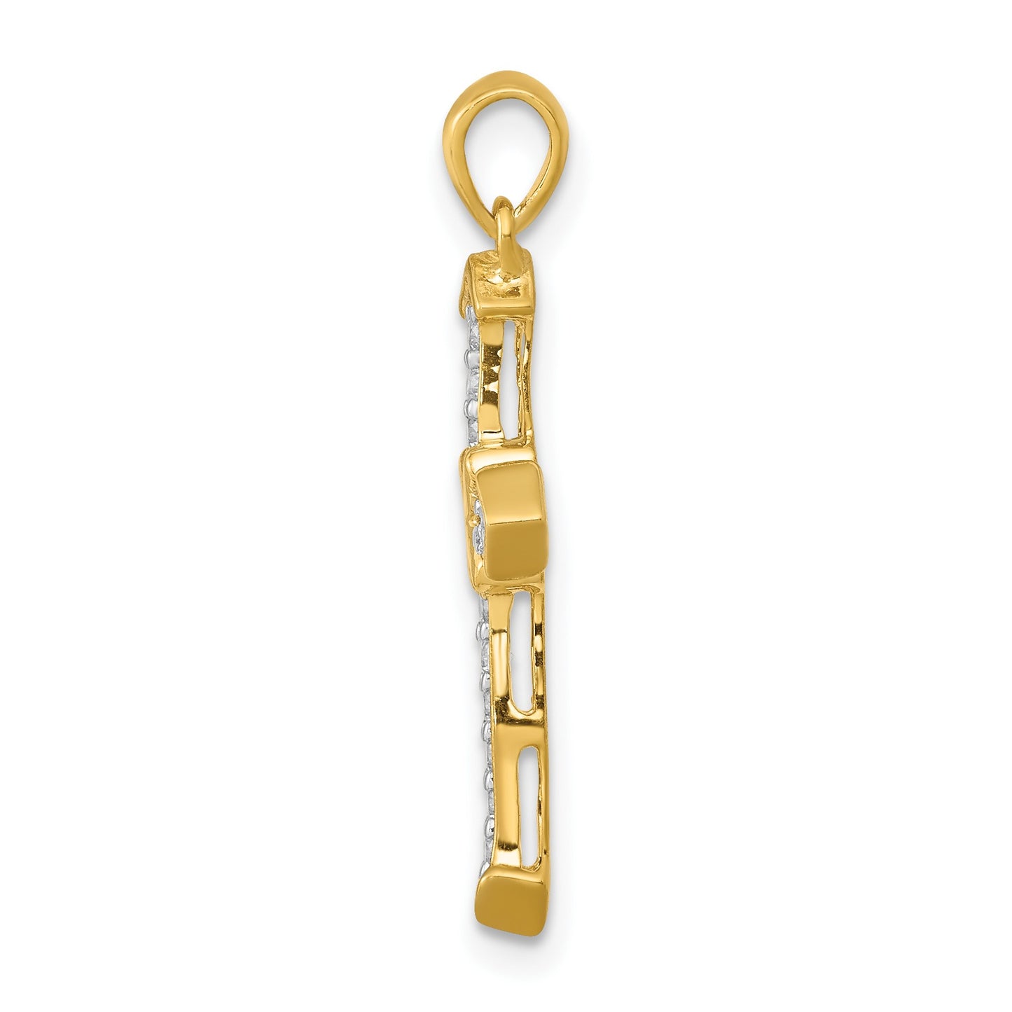 14k 1/5 carat Diamond Passion Cross Pendant