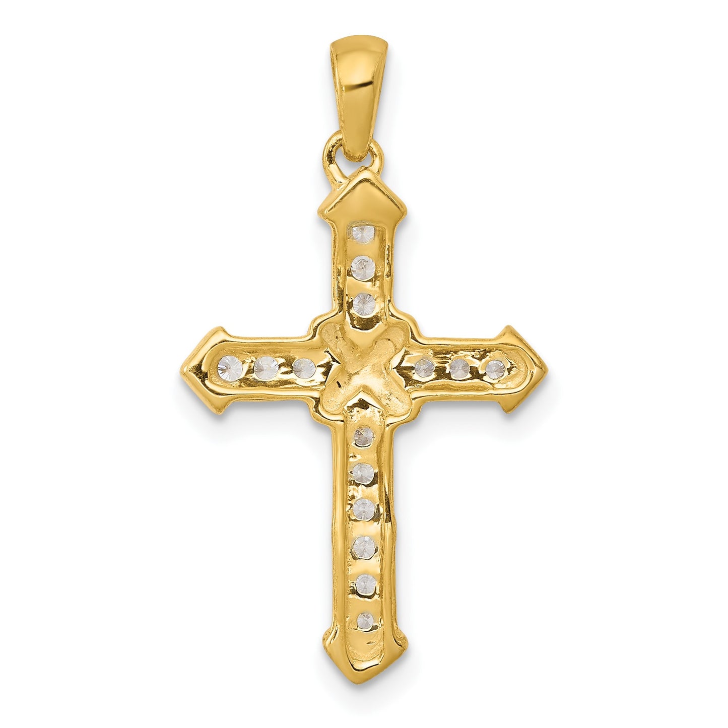 14k 1/5 carat Diamond Passion Cross Pendant