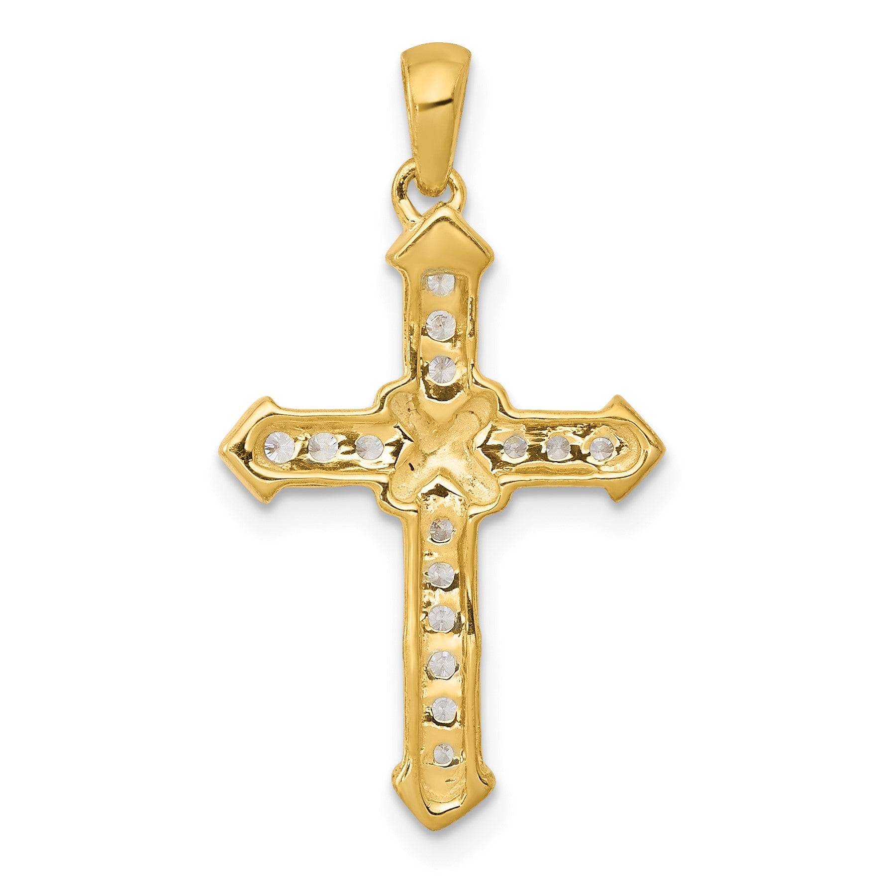 14k 1/5 carat Diamond Passion Cross Pendant