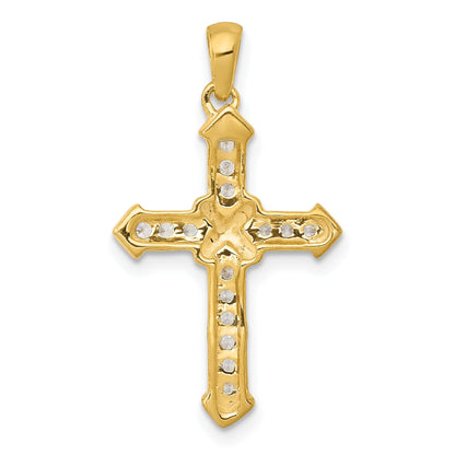 14k 1/5 carat Diamond Passion Cross Pendant
