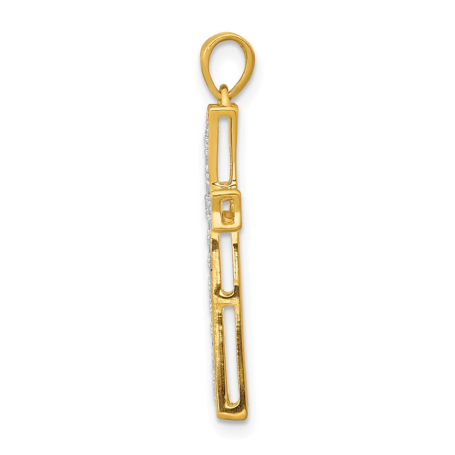14k  1/5 carat Diamond Cross Pendant