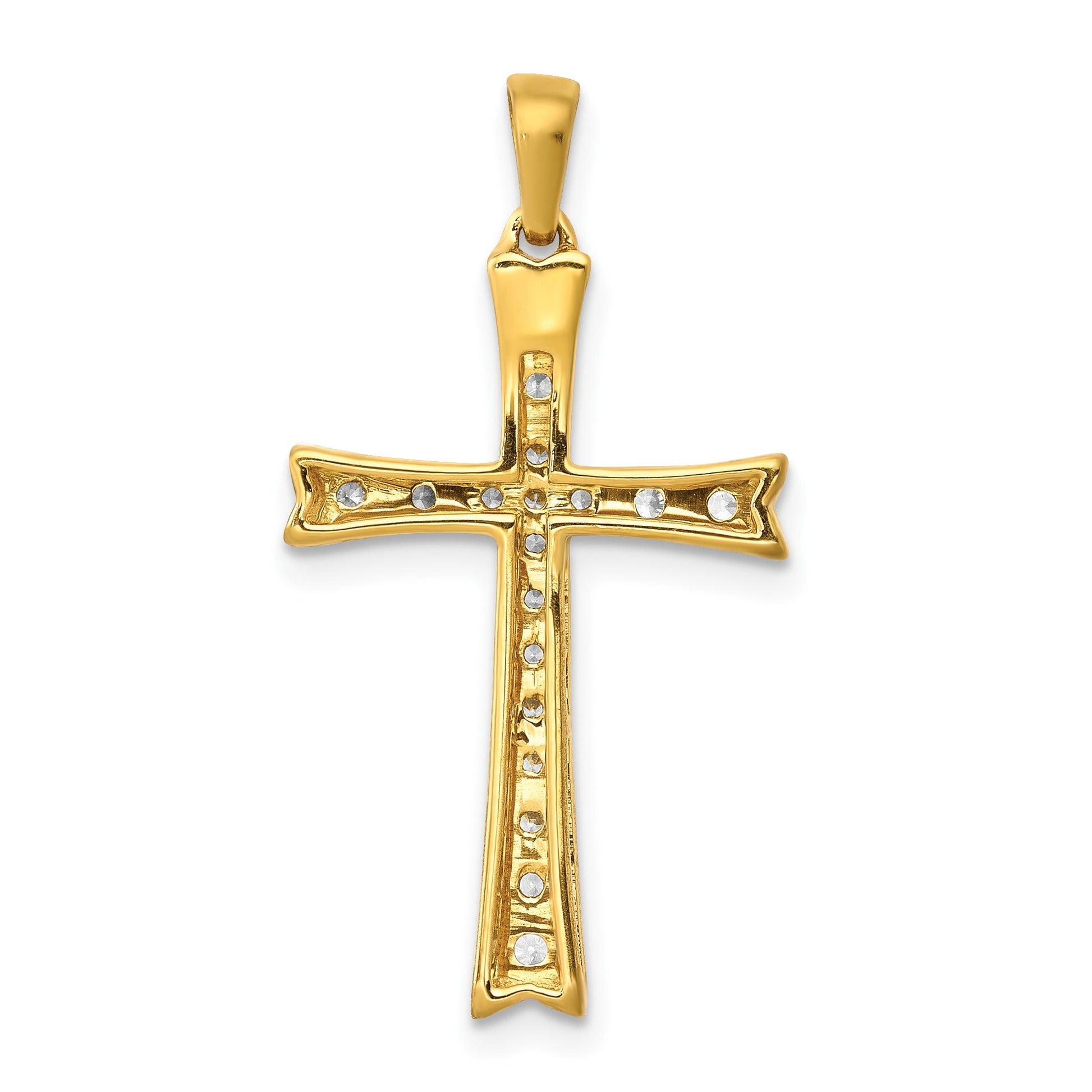14k  1/5 carat Diamond Cross Pendant