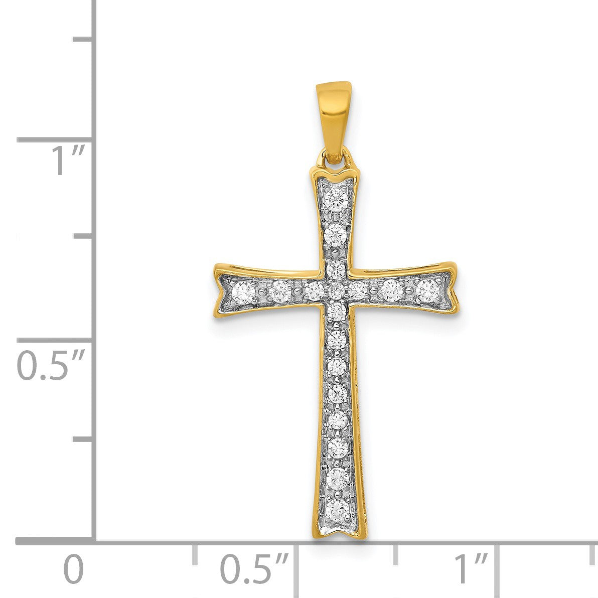 14k  1/5 carat Diamond Cross Pendant