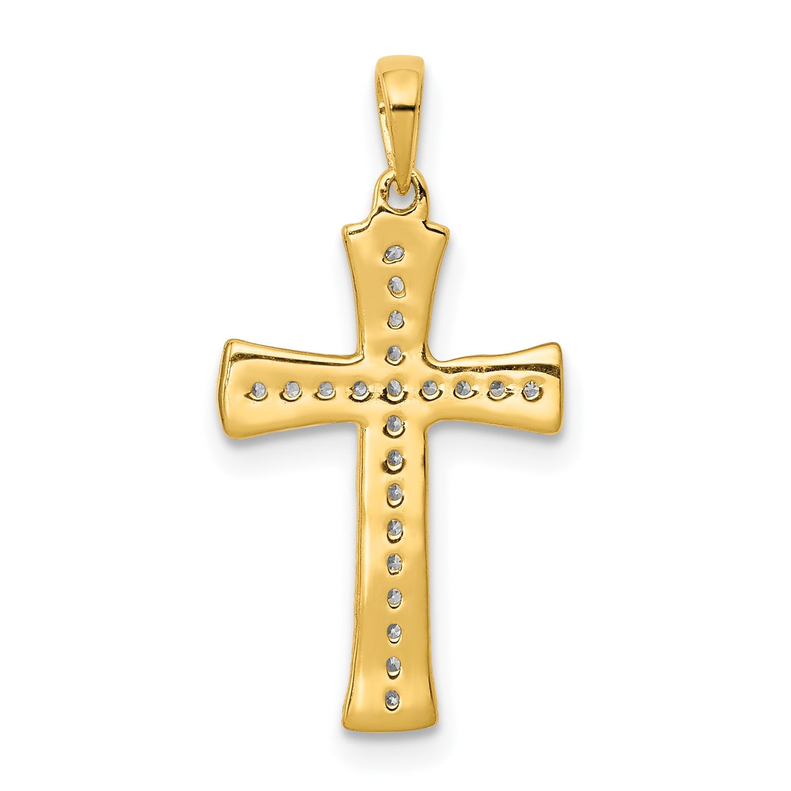 14k  1/10 carat Diamond Cross Pendant