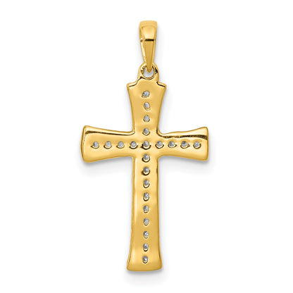 14k  1/10 carat Diamond Cross Pendant