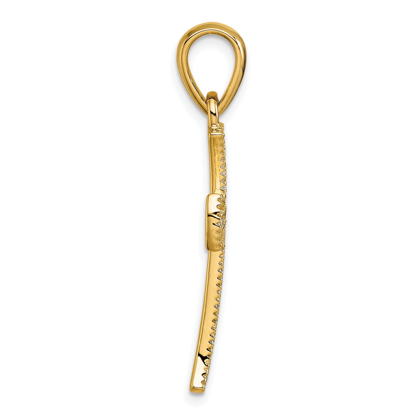 14k  3/8 carat Diamond Cross Pendant