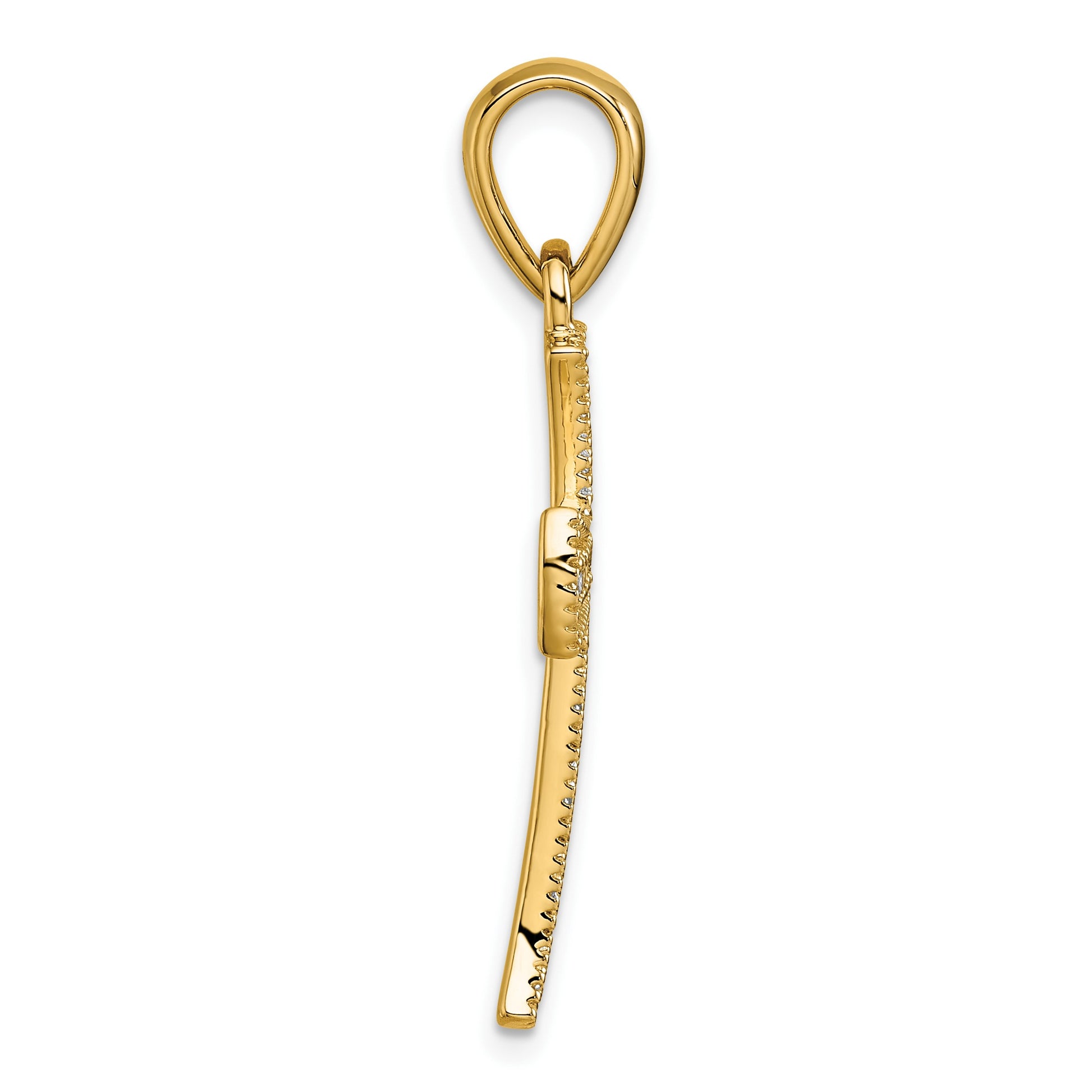 14k  3/8 carat Diamond Cross Pendant