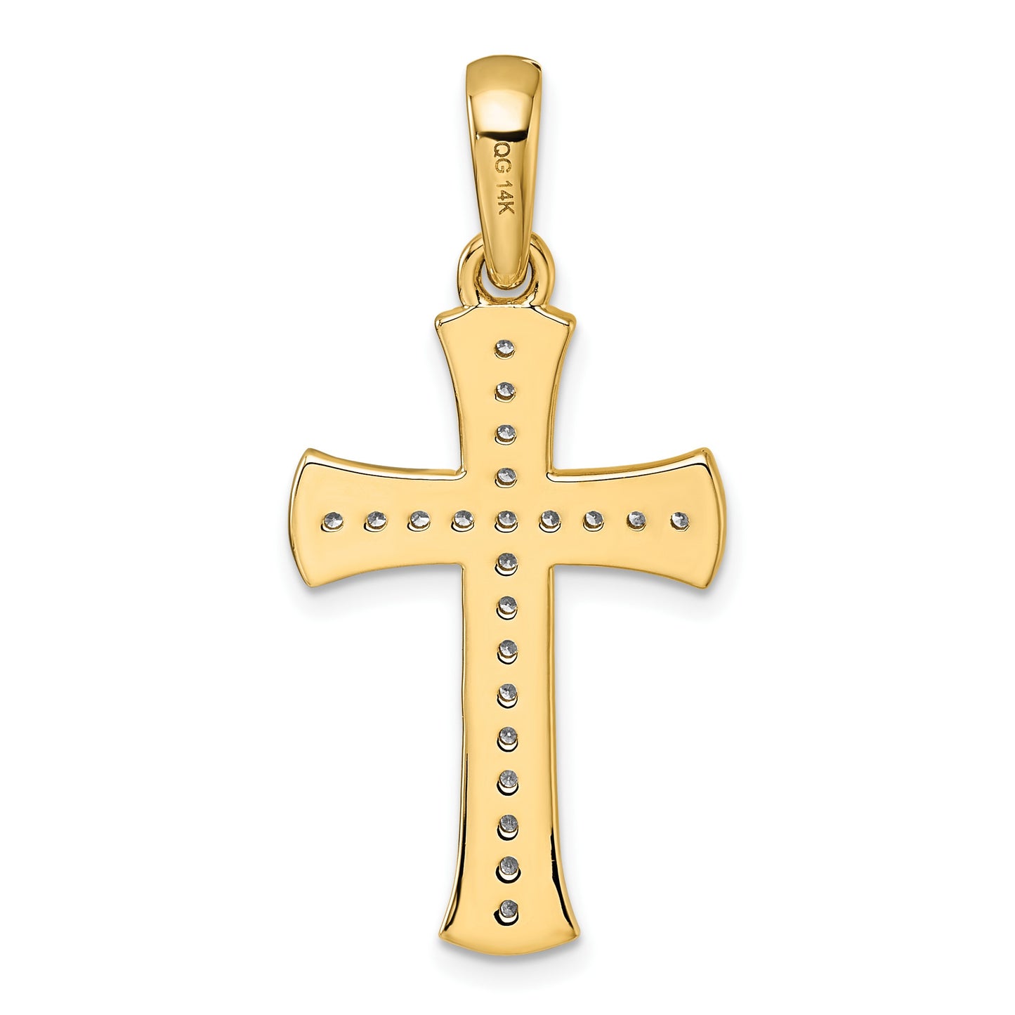 14k  3/8 carat Diamond Cross Pendant
