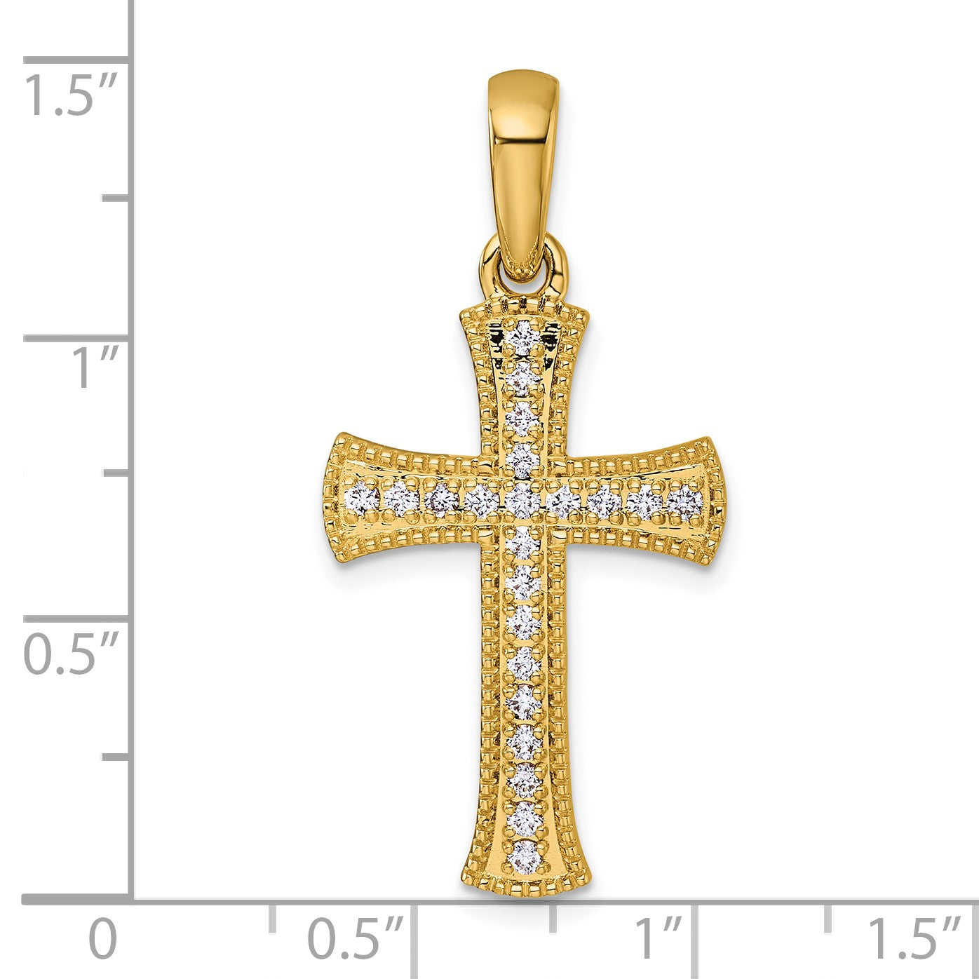 14k  3/8 carat Diamond Cross Pendant