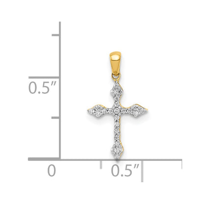 14k 1/15ct. Diamond Cross Pendant