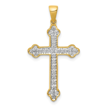 14k 1/10 carat Diamond Cross Pendant