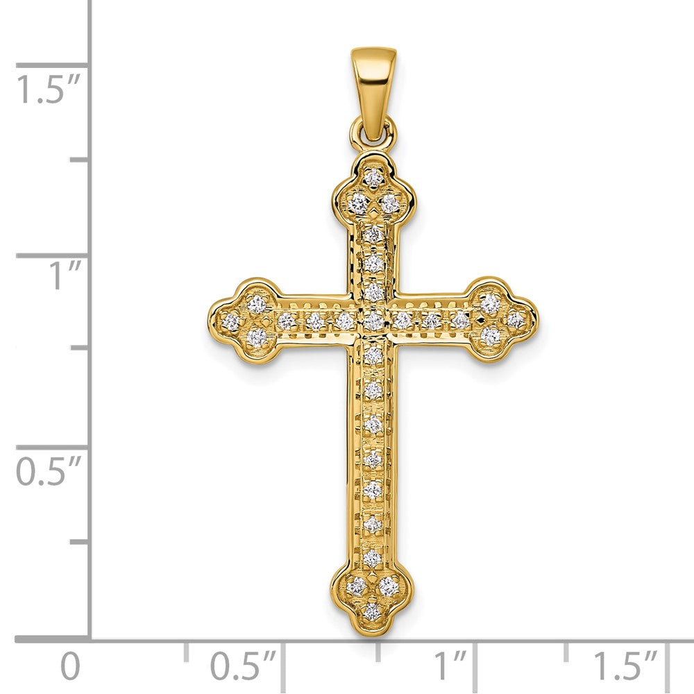 14k 1/4ct. Diamond Cross Pendant