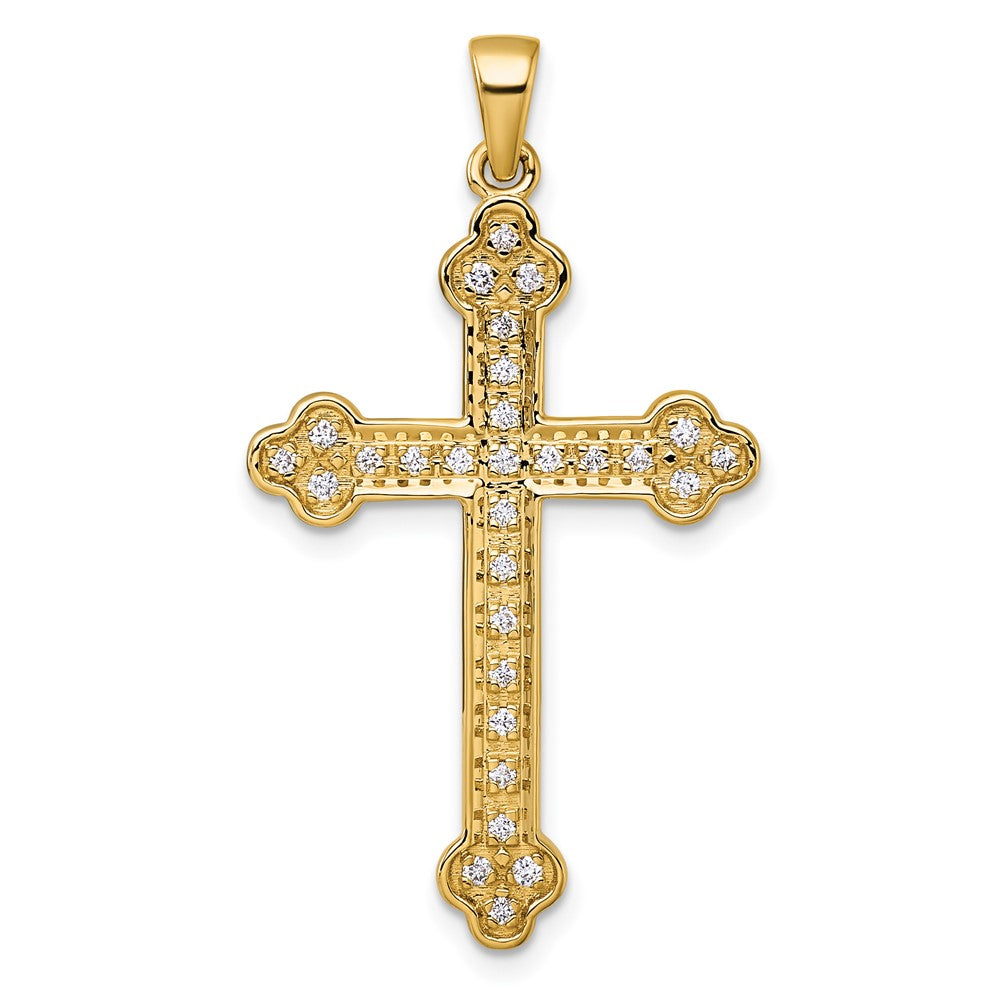 14k 1/4ct. Diamond Cross Pendant