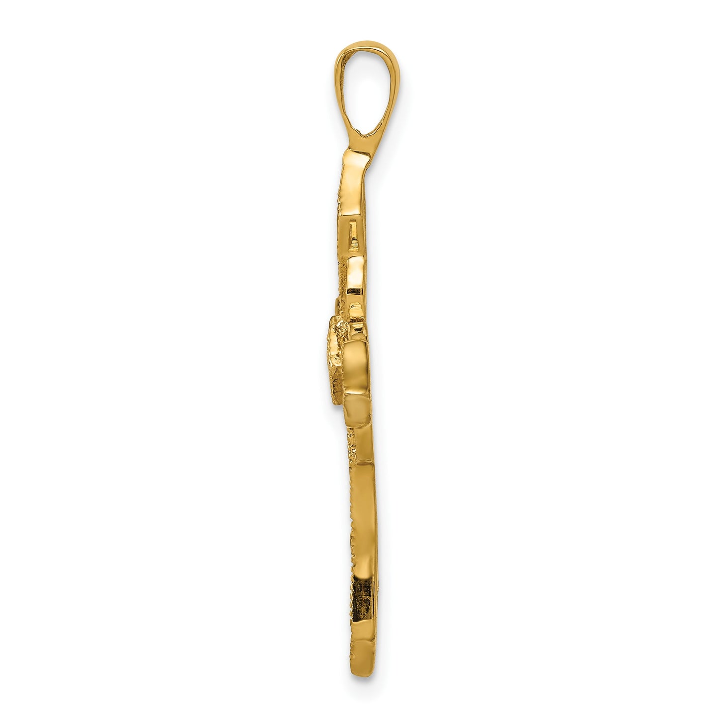 14k 1/3 carat AA Diamond Passion Cross Pendant