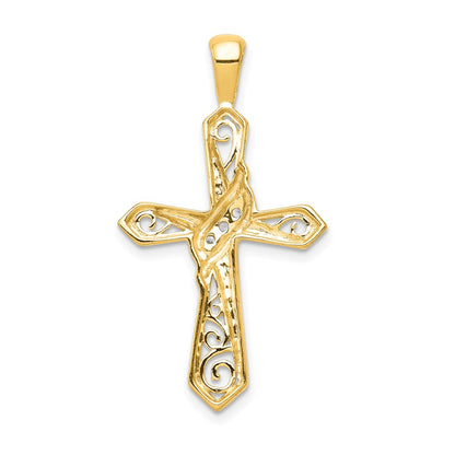 14k 1/20ct. Diamond Cross Pendant