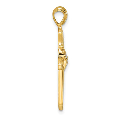 14k 1/20 carat Diamond Cross Pendant