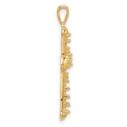 14k Passion Cross Pendant Mounting