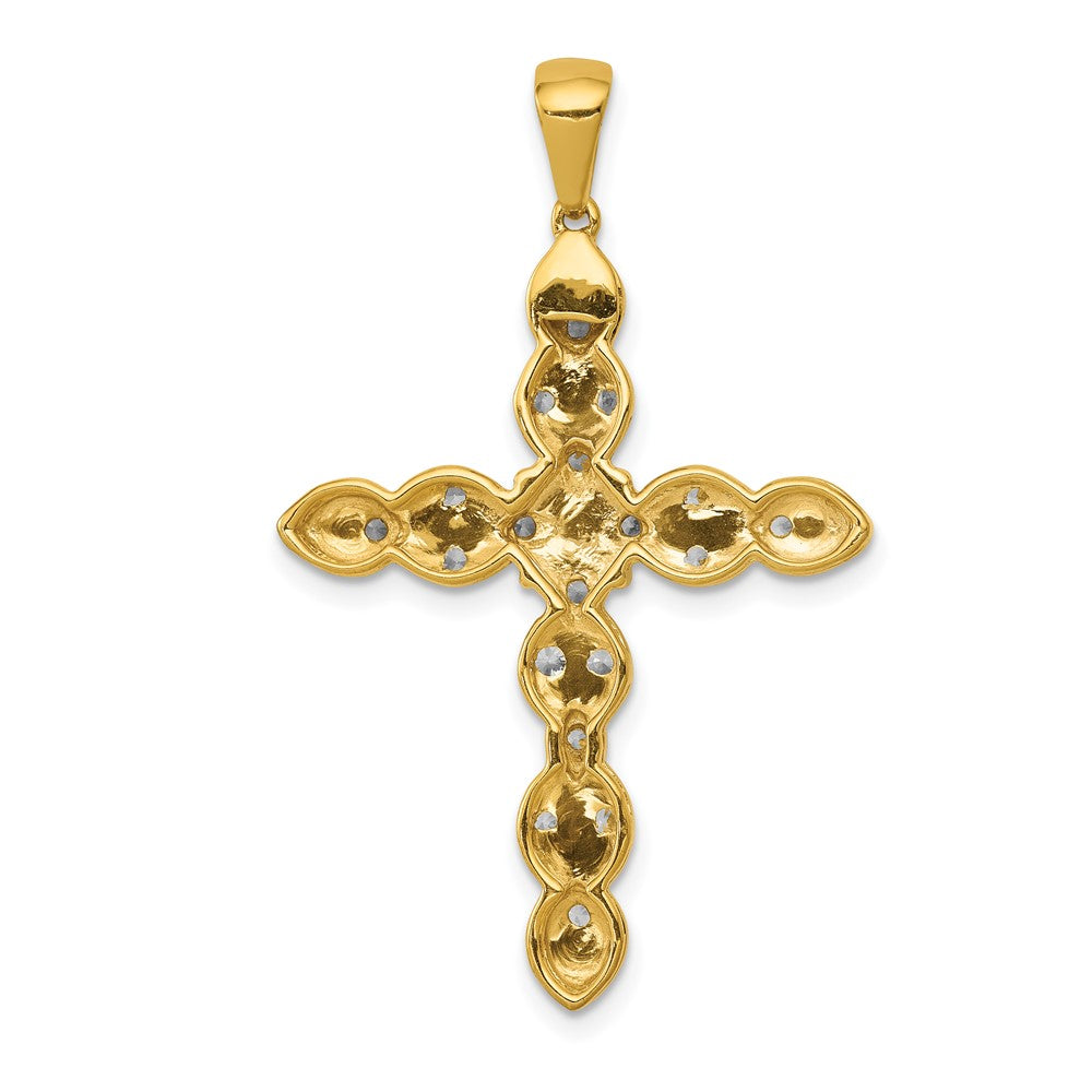 14k 1/2ct. Diamond Cross Pendant