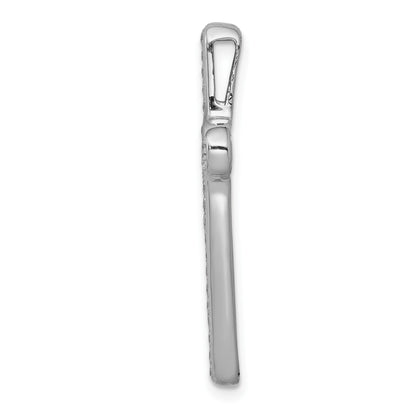 14k White Gold 1/2 carat Diamond Latin Cross Chain Slide