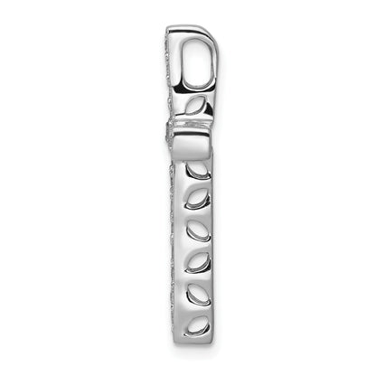 14k White Gold 3/8 carat Diamond Cross Chain Slide