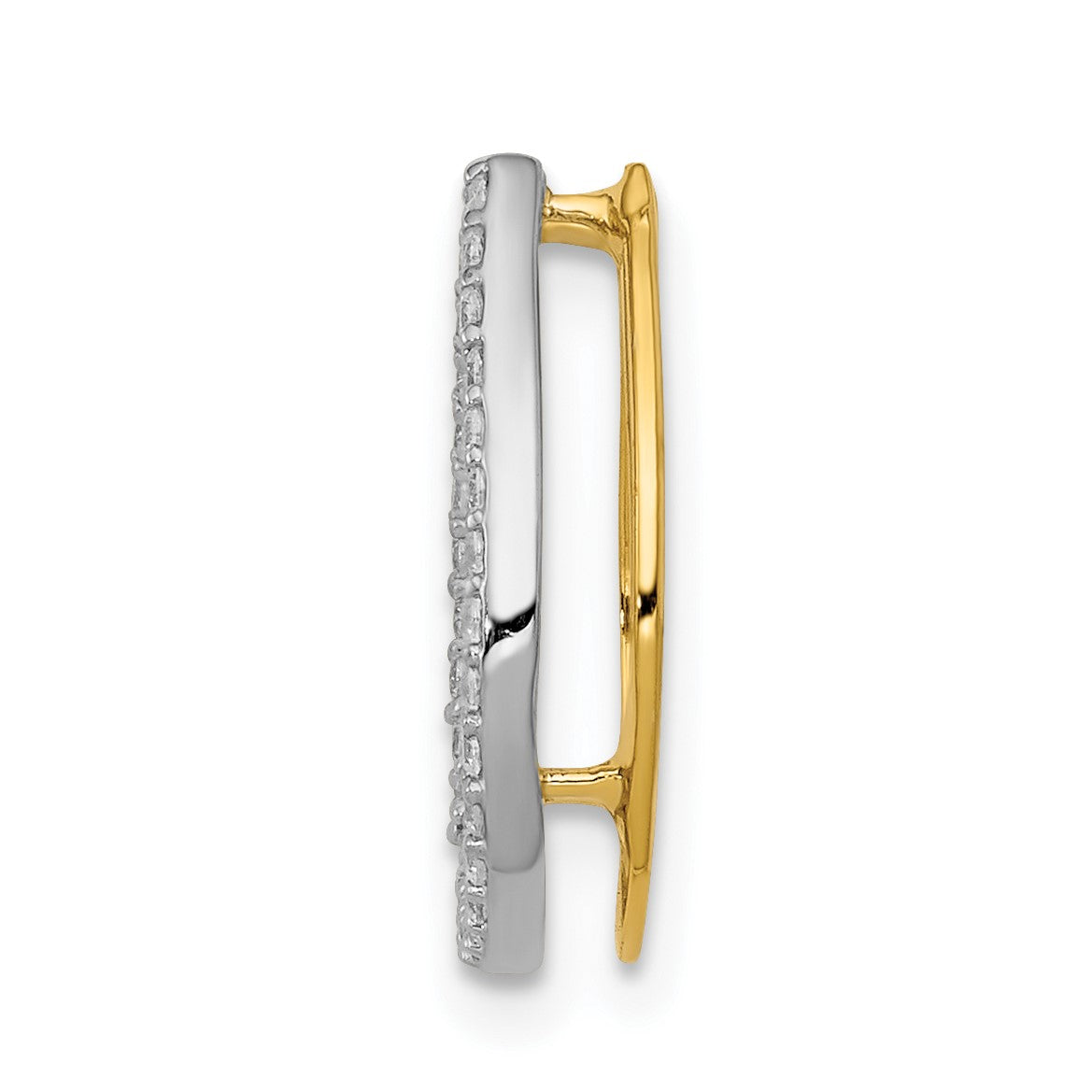 14k 1/6 carat Diamond Horseshoe Chain Slide