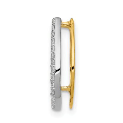 14k 1/6 carat Diamond Horseshoe Chain Slide
