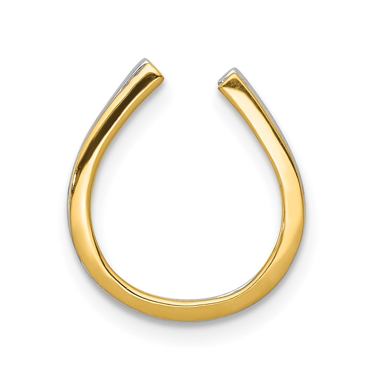 14k 1/6 carat Diamond Horseshoe Chain Slide
